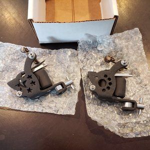 Set of Tattoo Machines Line Shader Skull black